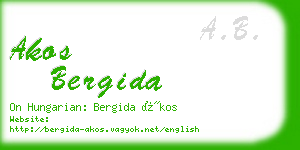 akos bergida business card